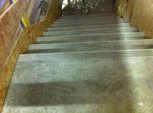 Escalier béton armé fini